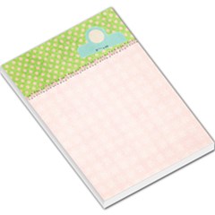 Large Memo template - pink & polka dots - Large Memo Pads