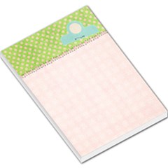 Large Memo template - pink & polka dots - Large Memo Pads