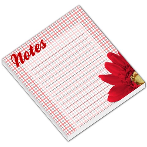 Red Checkered Daisy Notes By Angela