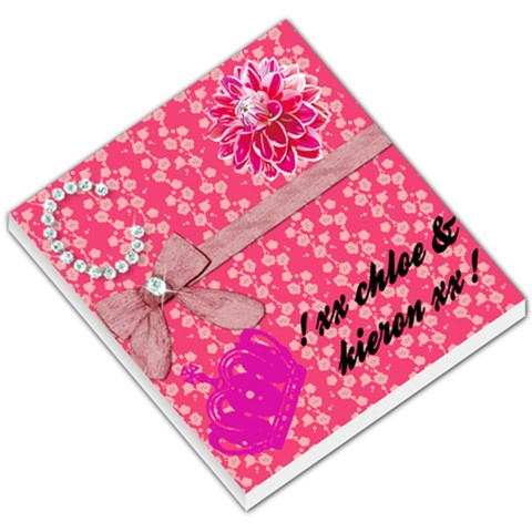 Lovely Pink Bow Memo Pad By Chloe Grayson
