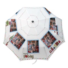 Happy Holidays Christmas Umbrella - Folding Umbrella Happy Holidays Christmas Umbrella - Folding Umbrella