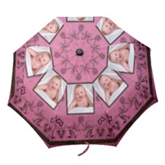 Pink & Brown Art Neuveau Umbrella