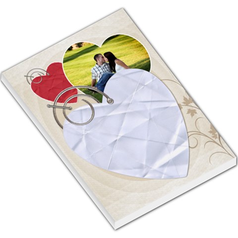 Hearts Large Memo Pad By Lil