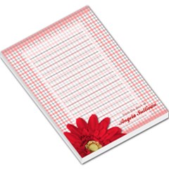 Red Daisy Large Notepad - Large Memo Pads