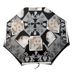 Art Nouveau Baby Love Monochrome Umbrella - Folding Umbrella