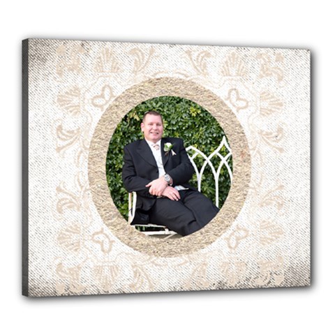 Art Nouveau Antique Lace Wedding Canvas 24 X 20