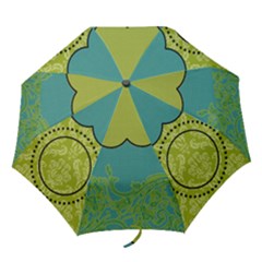 Green & Turquoise Umbrella - Folding Umbrella Green & Turquoise Umbrella - Folding Umbrella