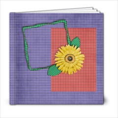6x6 Gingham & Daisies Album - 6x6 Photo Book (20 pages)
