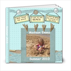 a day at the beach template book 6x6 - 6x6 Photo Book (20 pages)