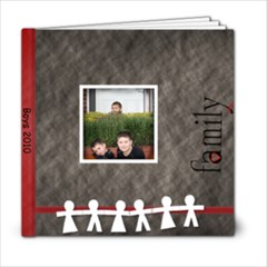 6x6 black and red family album - 6x6 Photo Book (20 pages)