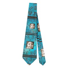 Art Nouveau Swimming Pool Blue Double Sided Tie