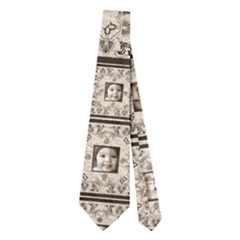 Art Nouveau Latte Scrolls Double Sided Tie