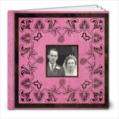 Art Nouveau Deep Pink 8 x 8 39 page book - 8x8 Photo Book (39 pages)