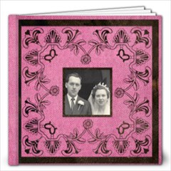 Art Nouveau Deep Pink 8 x 8 20 page book - 12x12 Photo Book (20 pages)