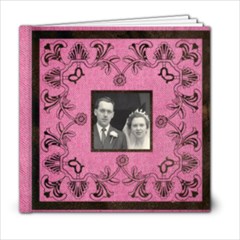 Art Nouveau Deep Pink6 x 6 20 page book - 6x6 Photo Book (20 pages)