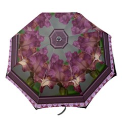 purple iris  umbrella - Folding Umbrella