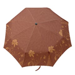 Copper Floral Umbrella - Folding Umbrella