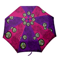 Fantasia purple & pink swirls multi frame folding umbrella Fantasia purple & pink swirls multi frame folding umbrella