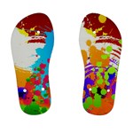 Multi color paint splash  - Kids  Flip Flops