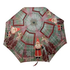 Vintage Santa Christmas3 folding umbrella Vintage Santa Christmas3 folding umbrella