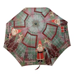 Vintage Santa Christmas3 folding umbrella