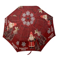 Vintage Santa Christmas314 red folding umbrella