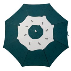 Flower Unbrella Turquoise - Straight Umbrella