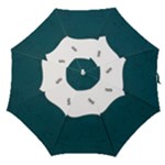 Flower Unbrella Turquoise - Straight Umbrella