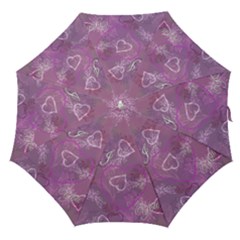 Umbrella swirl stem 33 pink I Heart You - Straight Umbrella