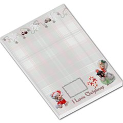 I love Christmas Angel lg memo pad plaid - Large Memo Pads
