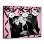 pink & black 2016 canvas template - Canvas 20  x 16  (Stretched)