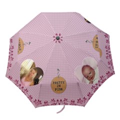 Girls Pretty Pink Umbrella - Folding Umbrella