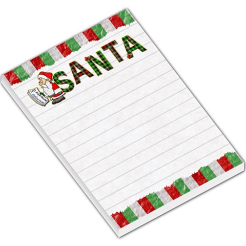 Santa Large Memo Pad By Lil