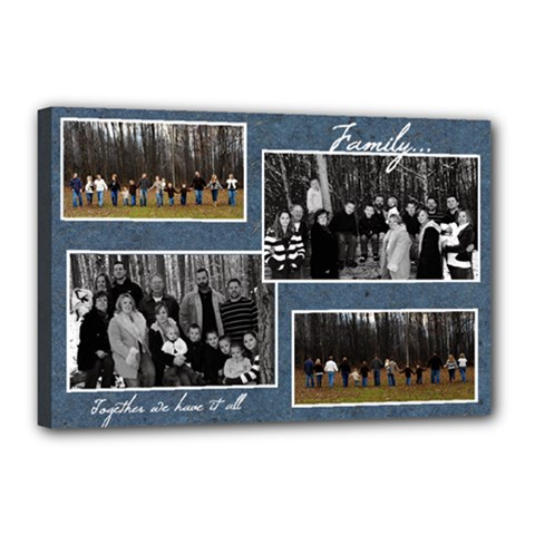 family canvas - Canvas 18  x 12  (Stretched)