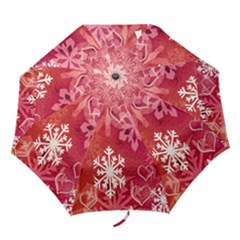 My winter valentine snowflake umbrella 2 - Folding Umbrella