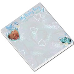 Baby Boy Blue Heart small memo pad  - Small Memo Pads