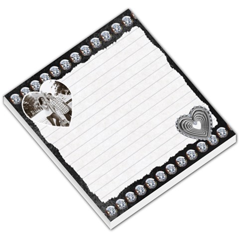 Heart Diamond Small Memo Pad By Lil