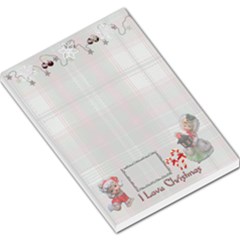 I love Christmas Angel lg memo pad plaid - Large Memo Pads