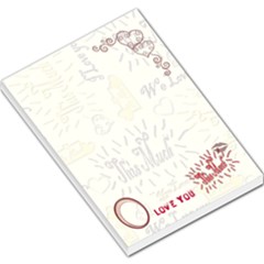 Love you THIS MUCH red large memo pad - Large Memo Pads