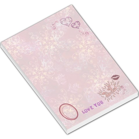 Love You This Much Pink1 Large Memo Pad By Ellan