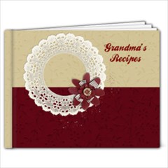 9x7 Recipe and/or Journal Album, Lace & flowers - 9x7 Photo Book (20 pages)