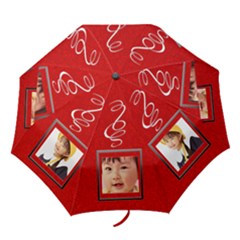 Red Classy Folding Umbrella Template
