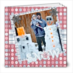 snow family fun template book 8x8 - 8x8 Photo Book (20 pages)