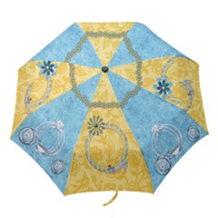 Ella in Blue Umbrella-1001 - Folding Umbrella