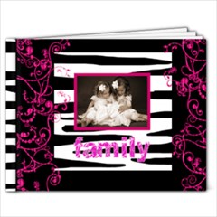 Pink n Zebra Family brag book 7 x 5 - 7x5 Photo Book (20 pages)