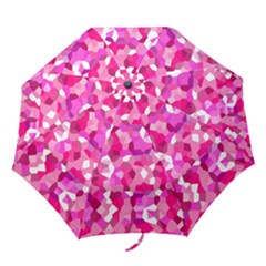 Pink Stained Glass - Folding Umbrella