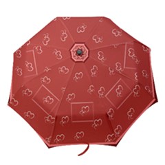 Red hearts - Folding Umbrella