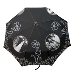 Classy Black & Diamonds Folding Umbrella