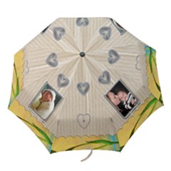 Pretty Scalloped Folding Umbrella