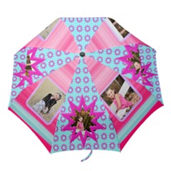 girl summer umbrella pink & blue - Folding Umbrella